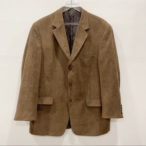 Andrew Fezza Brown 3-Button Blazer Jacket Soft 43R